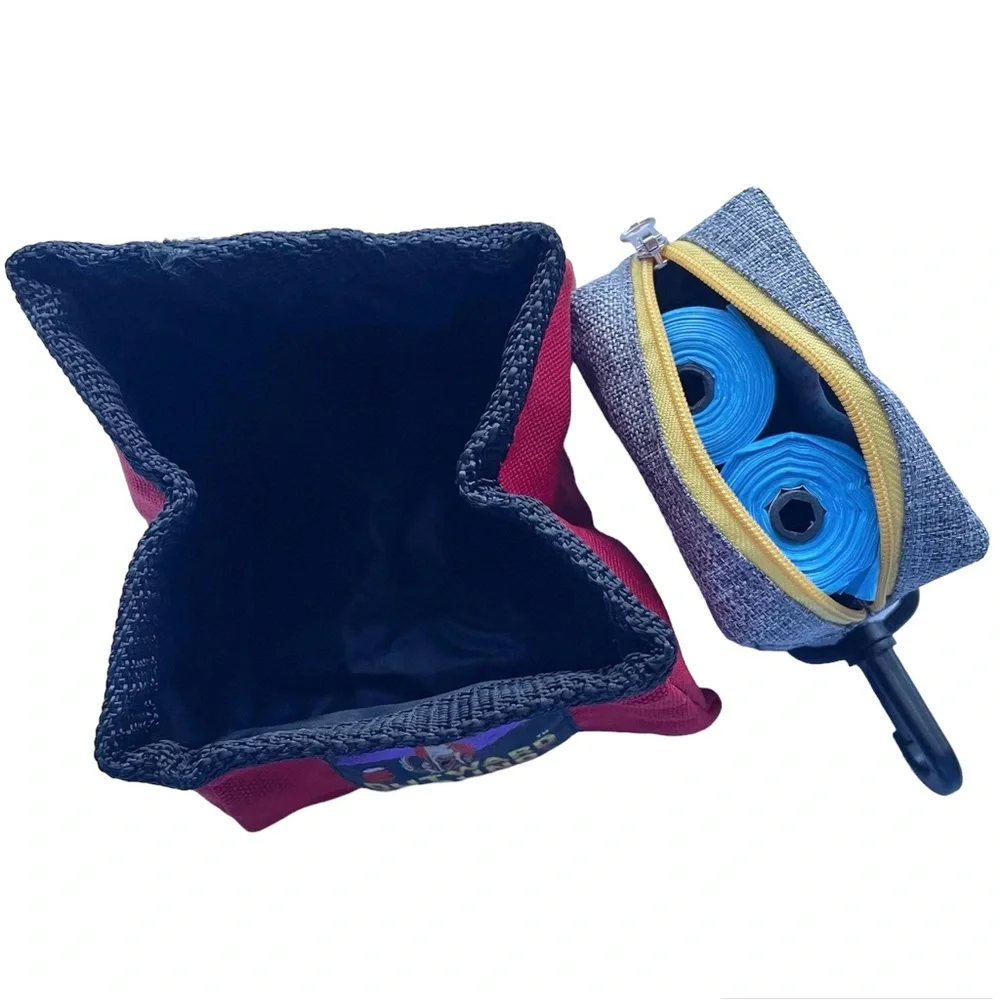 Pet Travel Bowl + Poop Bag Holder Outward Hound